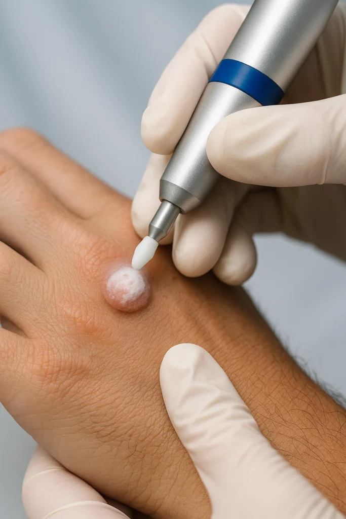 example of wart removal Gerrards Cross using cryopen