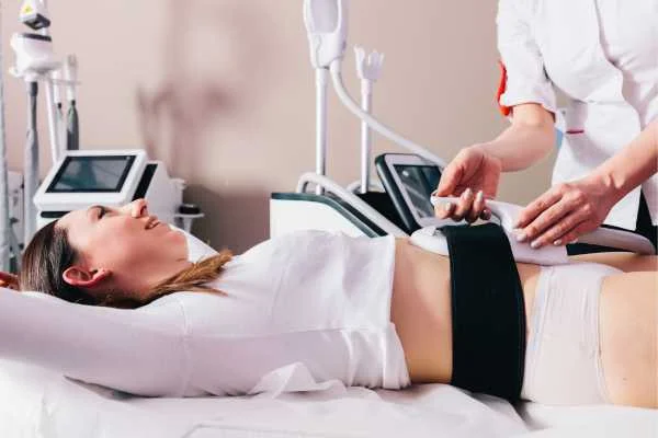 woman having body sculpting to help improve her body image and her mental health Gerrards Cross